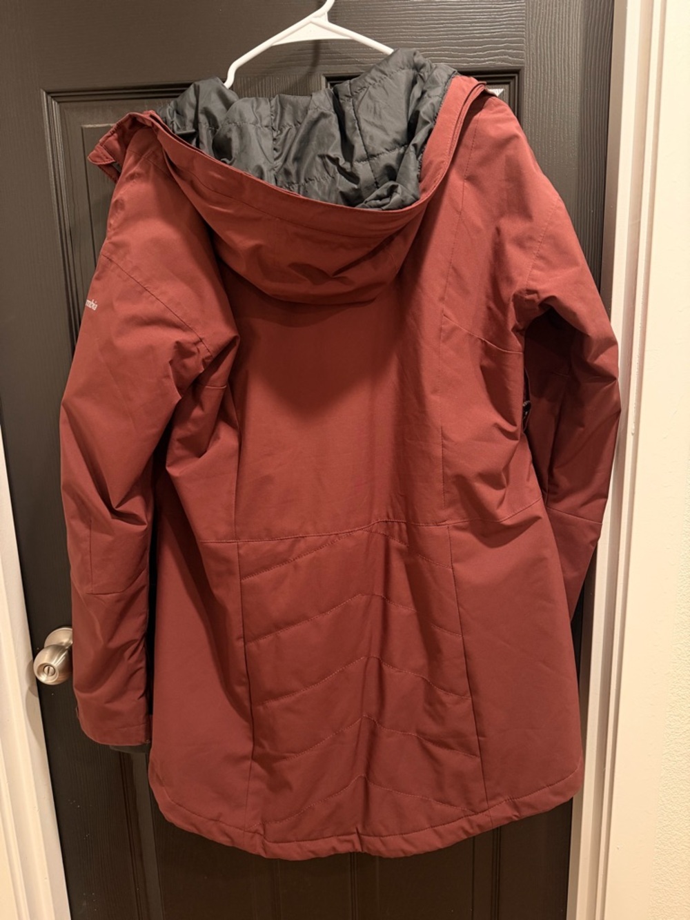 Men's Insulated Columbia Hooded Jacket - Rust - Picture 5 of 8